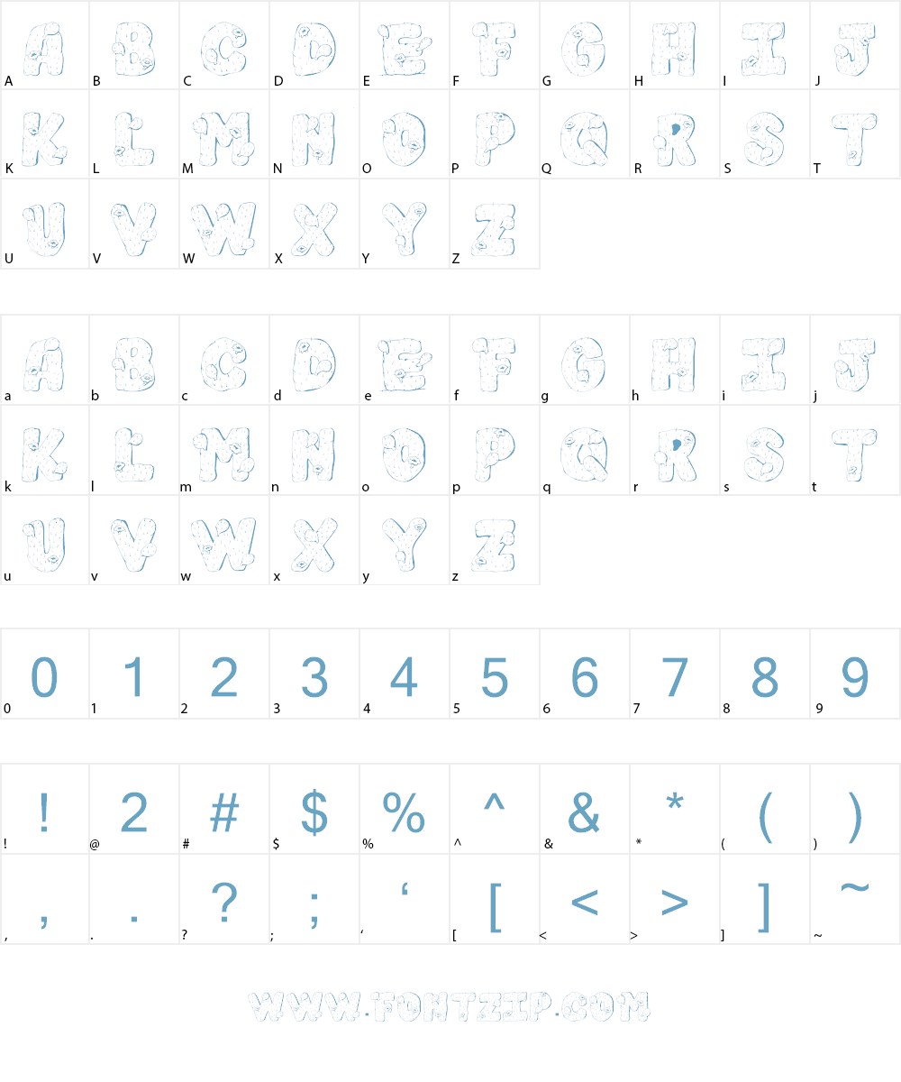 101! Cacti Font Character